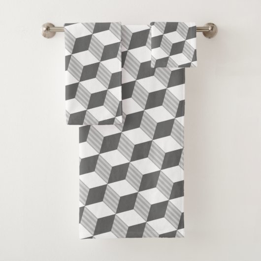 Gris Monochrome Diamant Conception - Ensemble de s (En situation)