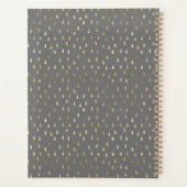 Gris Monogramme Moderne Tendance Goutte de Pluie e (Dos)