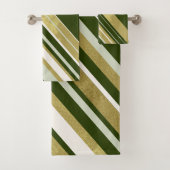 Gris Moss Green Gold Crème sur Dark Green (En situation)