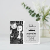 Gris & Mustache noire Photo Premier Invitation d'a (Debout devant)