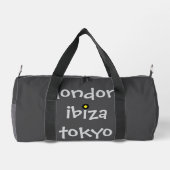 Gris New York Londres Ibiza Duffle Travel Gym Sac (Verso)