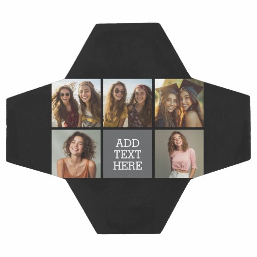 Gris noir 5 photo Collage avec texte (Plat)