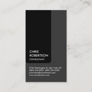 Gris Noir Bande Carte de visite de charme attrayan
