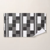 Gris noir blanc chèque Motif (Serviette à main)