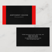 Gris Noir Blanc Rouge Gris Gris Carte de visite si (Devant / Derrière)