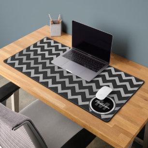 Gris noir Chevron Cool rétro Monogram