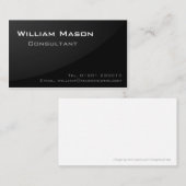 Gris noir courbé - Carte de visite professionnel (Devant / Derrière)