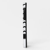 Gris noir et blanc Chevron Monogram iPhone 5 Coque (Dos/Gauche)