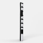 Gris noir et blanc Chevron Monogram iPhone 5 Coque (Dos/Droite)