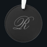 Gris noir minimaliste Ajouter Monogramme initial<br><div class="desc">Ceux qui le verront diront ce qu'est un design simple et ne seront pas en mesure d'ôter les yeux de ceci. C'est un design très élégant, très esthétique et très simple, parfait. Avec une telle simplicité, vous refléterez immédiatement ce que vous avez une personnalité fine et la sensibilité dans votre...</div>