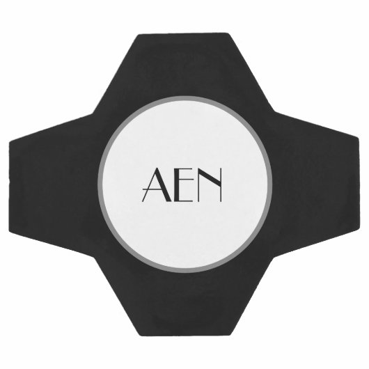 Gris noir monogramme blanc (Plat)