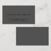 Gris Noir Plaque Carte de visite taille standard (Devant / Derrière)