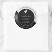 Gris Noir Wavy Rose Gold Hearts Étiquettes de prod (Sac)