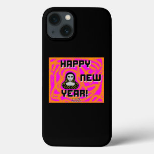 Gris Nouvel An souhaite Apple iPhone 13 Coque