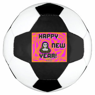 Gris Nouvel An Souhaite Bal De Football