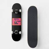 Gris Nouvel An Wings Skateboard (Recto)