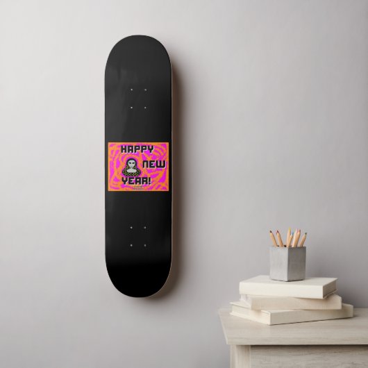 Gris Nouvel An Wings Skateboard (Art mural)