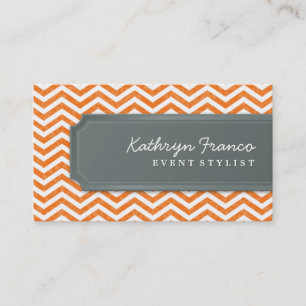 Gris orange de rayure fraîche de chevron de CARTE