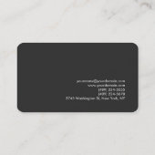 Gris Orange moderne arrondi Carte de visite standa (Dos)