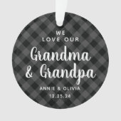 Gris-parents Gris Plaid Vacances Photo Double Face (devant)