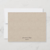 Gris Perles Parchemin Mariage RSVP (Dos)