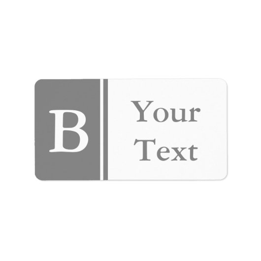 Gris personnalisé Étiquettes ou étiquettes cadeaux (Devant)
