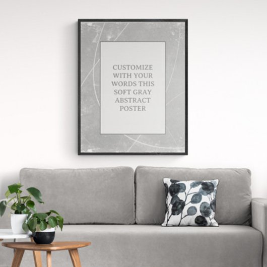 Gris Personnaliser Cette affiche Mariage Abstrait 