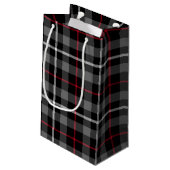 Gris Plaid Pour Sac Cadeau De Noël (Dos Angle)