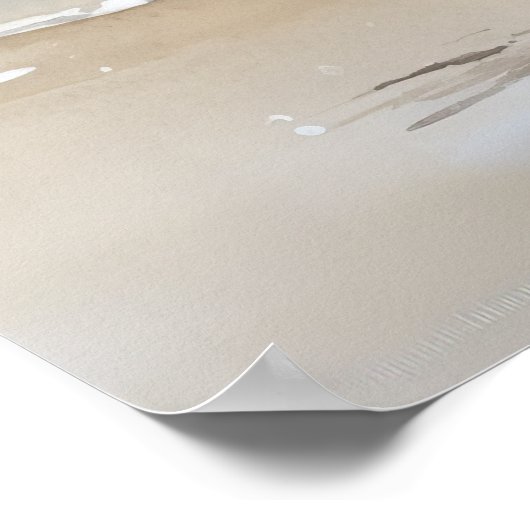 Gris Pluvier Oiseau Art Imprimer Poster (Coin)