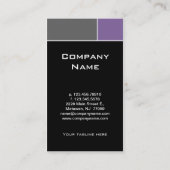 Gris pourpre de carte de visite moderne (Dos)