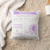 Gris pourpre de coussin de crèche d'éléphant de (Couverture)