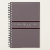 Gris professionnel et bande bordeaux | Nom et anné (Devant)