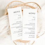 Gris profond et blanc | Menu Mariage minimaliste m<br><div class="desc">Cette conception de menu simple et élégante comprend une typographie sans serif minimaliste moderne,  des gris foncés simplistes sur le blanc qui ne fournissent que l'information qui sert un but. Réunissez vos proches autour d'un beau repas avec notre collection chic et simple et moderne.</div>