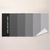 Gris rétro avec nom Simple Sans Serif (Serviette de bain)