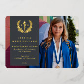 Gris RN Asclepius Graduation Faire-part photo (Recto)