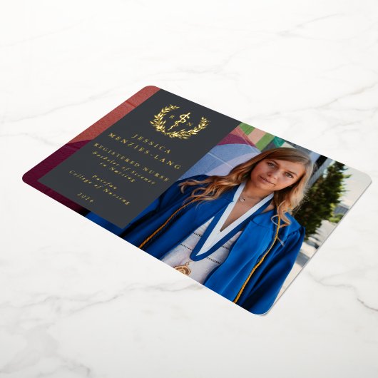 Gris RN Asclepius Graduation Faire-part photo (Rotation)