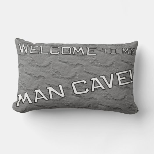Gris Rock Mancave Den Oreiller Décoratif (Recto)