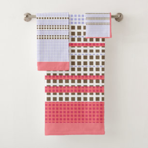 Gris, rose, brun, plaid