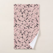 gris rose charbon abstrait (Serviette à main)