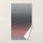 Gris, rose, dégradé noir, Ombre. (Serviette à main)