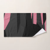 Gris rose et Abstrait noir (Serviette à main)
