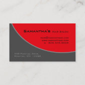 Gris rouge 2 de salon de carte de visite audacieux (Dos)