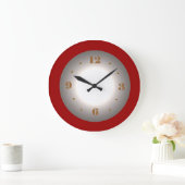 Gris rouge avec horloge murale du centre blanc de  (Maison)
