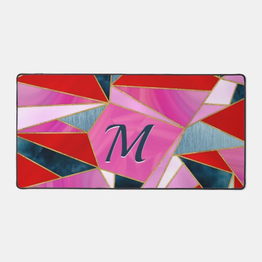 gris rouge chic abstrait (Recto)