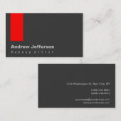 Gris Rouge professionnel maquillage Artiste Carte  (Devant / Derrière)