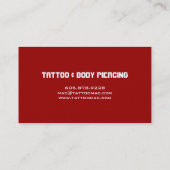 Gris rouge tribal de carte de visite de tatouage (Dos)