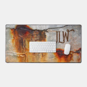 Gris rouillé et Orange Urban Grunge Industriel (Clavier et souris)