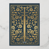 Gris Royal Médiéval Mariage d'épée Carte Table (Verso)