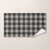 Gris rustique à carreaux buffle (Serviette à main)