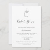 Gris rustique mason jarre nuptiale invitations dou (Devant)